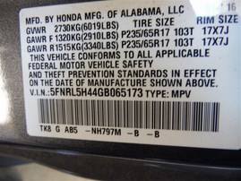 2016 Honda Odyssey EX Gray 3.5L AT 2WD #A24915